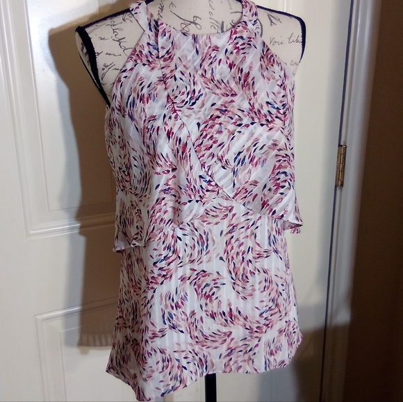 White House Black Market Top Women's Casual Size 4 Sleeveless Multicolor - Picture 3 of 7